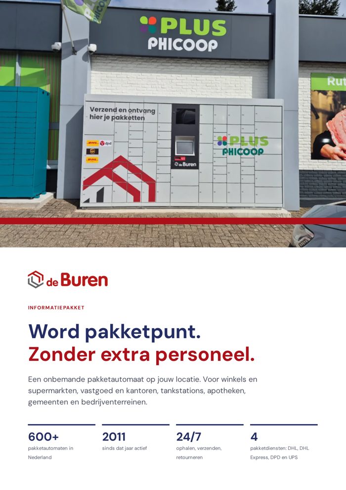 Voorkant van het informatiepakket van De Buren