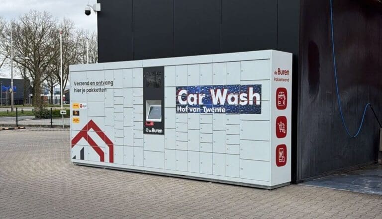 pakketautomaat bij carwash